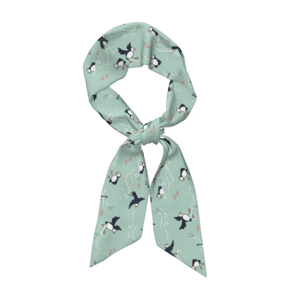 6619 Puffins Purse Scarf Handbags For Women Scarfs Bags Band Hair Neck